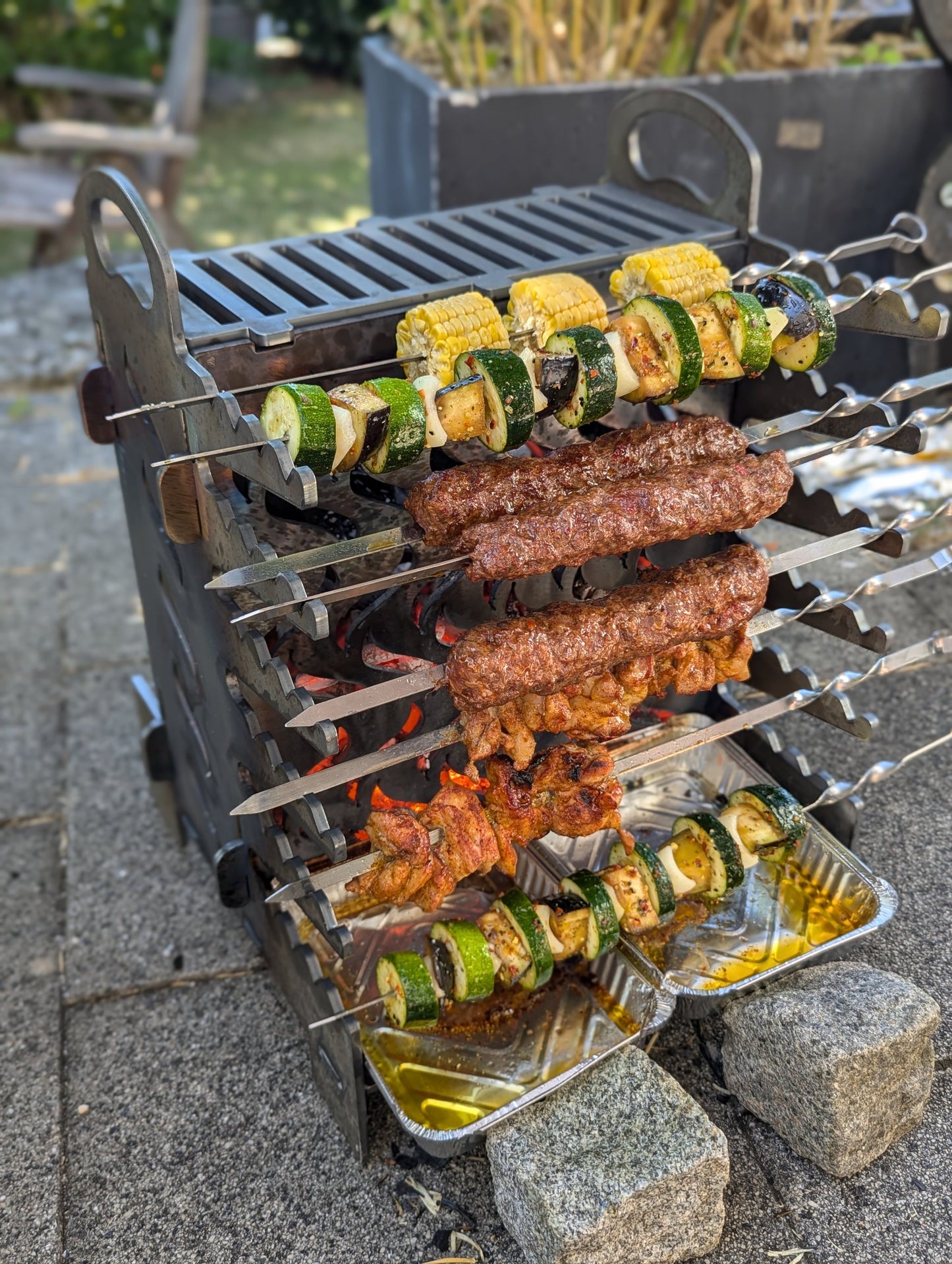 Schaschlikgrill/Mangalgrill aus 6mm Stahl